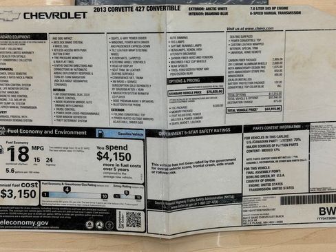 Used 2013 Chevrolet Corvette 427 w/ 1SC Preferred Equipment Group RWD image 36