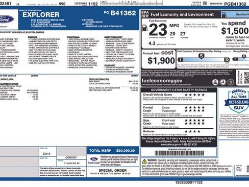 Used 2023 Ford Explorer Limited AWD/4WD image 26