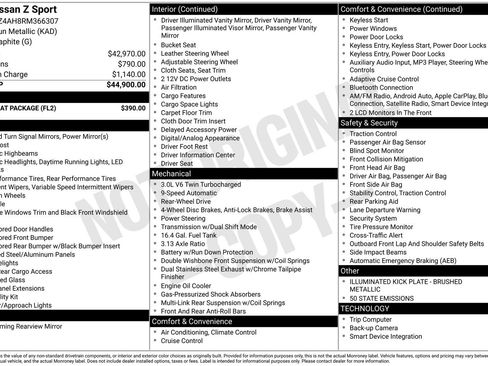 Used 2024 Nissan Z Sport w/ Floor Mat Package image 27