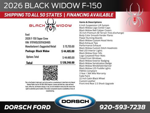 New 2026 Ford F150 Lariat w/ Equipment Group 502A High AWD/4WD image 2