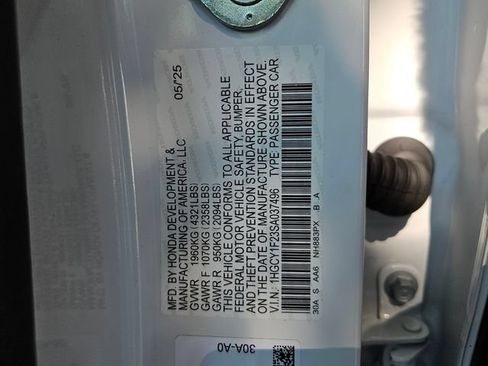 Certified 2025 Honda Accord LX image 16