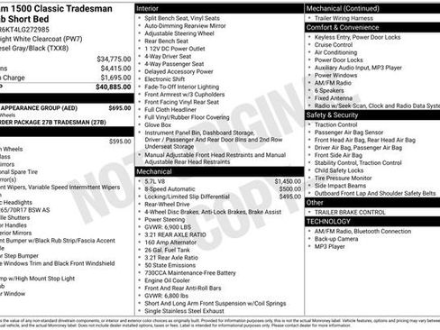 Used 2020 RAM 1500 Tradesman w/ Chrome Appearance Group RWD image 7