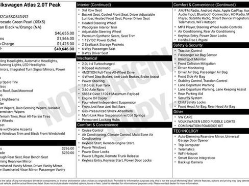 Used 2025 Volkswagen Atlas Peak Edition SE image 15