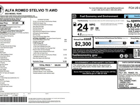 Used 2023 Alfa Romeo Stelvio Ti AWD/4WD image 1