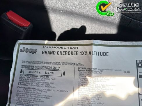 Certified 2018 Jeep Grand Cherokee Altitude RWD image 36
