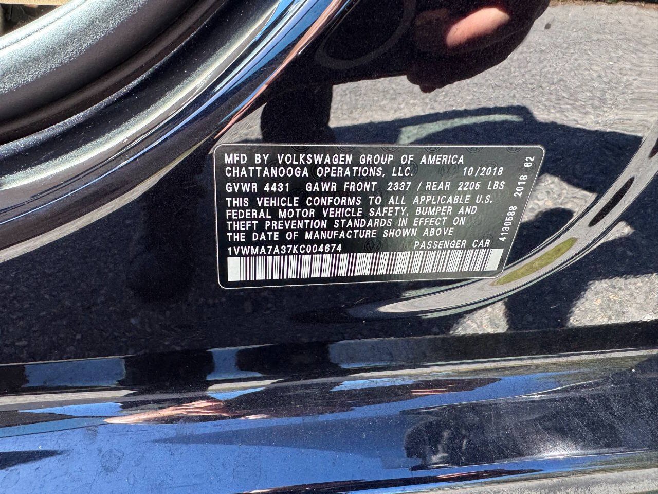 Used 2019 Volkswagen Passat 2.0T SE R-Line FWD image 47