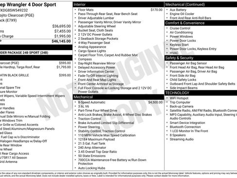 Used 2025 Jeep Wrangler Unlimited Sport AWD/4WD image 45