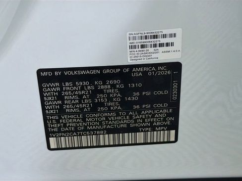 New 2026 Volkswagen Atlas SEL Premium R-Line AWD/4WD image 36