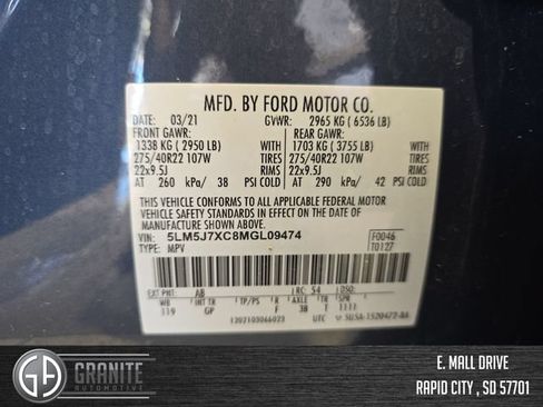 Used 2021 Lincoln Aviator Reserve w/ Equipment Group 202A AWD/4WD image 31