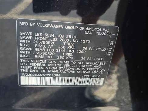 Certified 2026 Volkswagen Atlas Cross Sport SE w/ Panoramic Sunroof Package FWD image 28