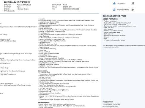 Used 2022 Honda HR-V EX image 4