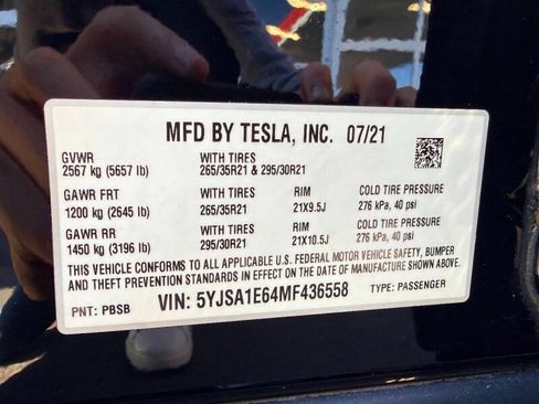 Used 2021 Tesla Model S Plaid image 38
