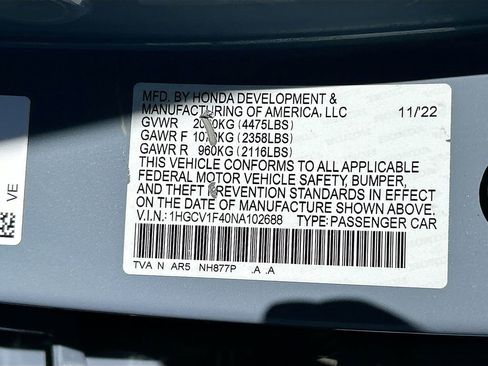Certified 2022 Honda Accord Sport Special Edition image 30