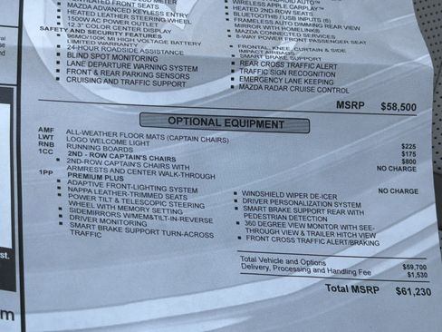Certified 2026 MAZDA CX-90 Plug-In Hybrid w/ Premium Plus AWD/4WD image 53