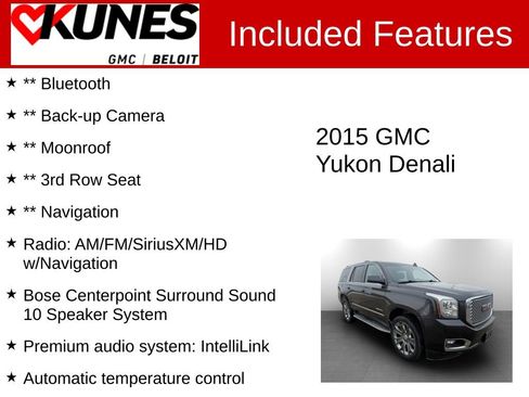 Used 2015 GMC Yukon Denali w/ Open Road Package image 2