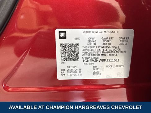 Certified 2023 Chevrolet Traverse RS w/ LPO, Floor Liner Package AWD/4WD image 42