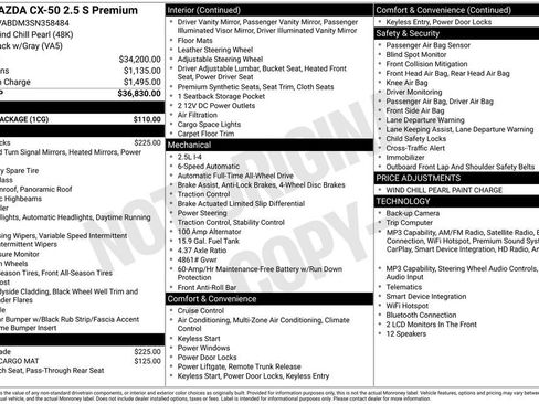 Used 2025 MAZDA CX-50 AWD 2.5 S w/ Cargo Package image 9