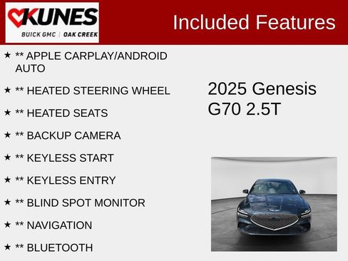 Used 2025 Genesis G70 2.5T AWD/4WD image 2