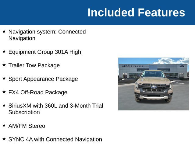 New 2026 Ford Ranger XLT w/ Equipment Group 301A High AWD/4WD image 4