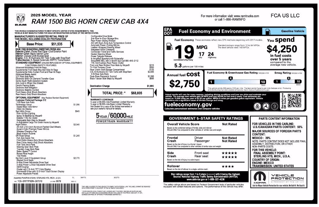 Used 2025 RAM 1500 Big Horn AWD/4WD image 7