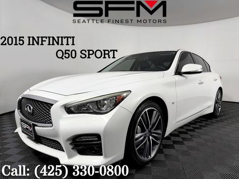Used 2015 INFINITI Q50 w/ Navigation Package RWD image 1