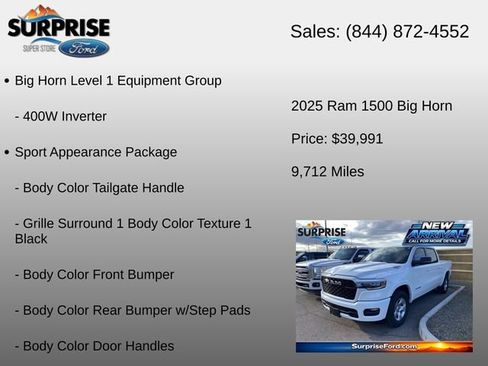 Used 2025 RAM 1500 Big Horn AWD/4WD image 16