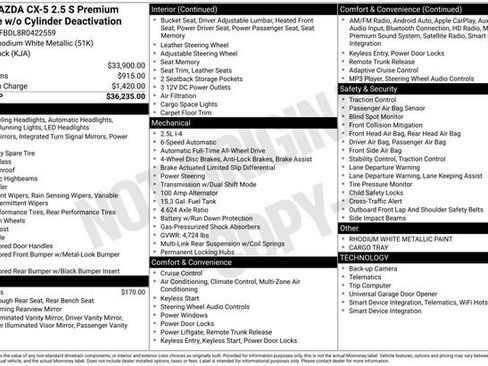 Used 2024 MAZDA CX-5 AWD 2.5 S w/ Premium Package image 30