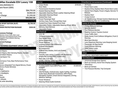 Used 2019 Cadillac Escalade ESV Luxury w/ Escalade Sport Edition image 6