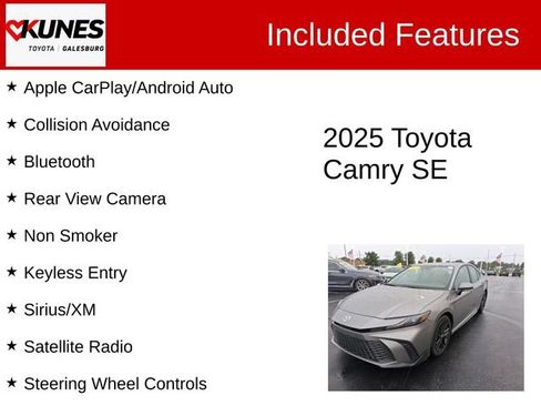Used 2025 Toyota Camry SE FWD image 2