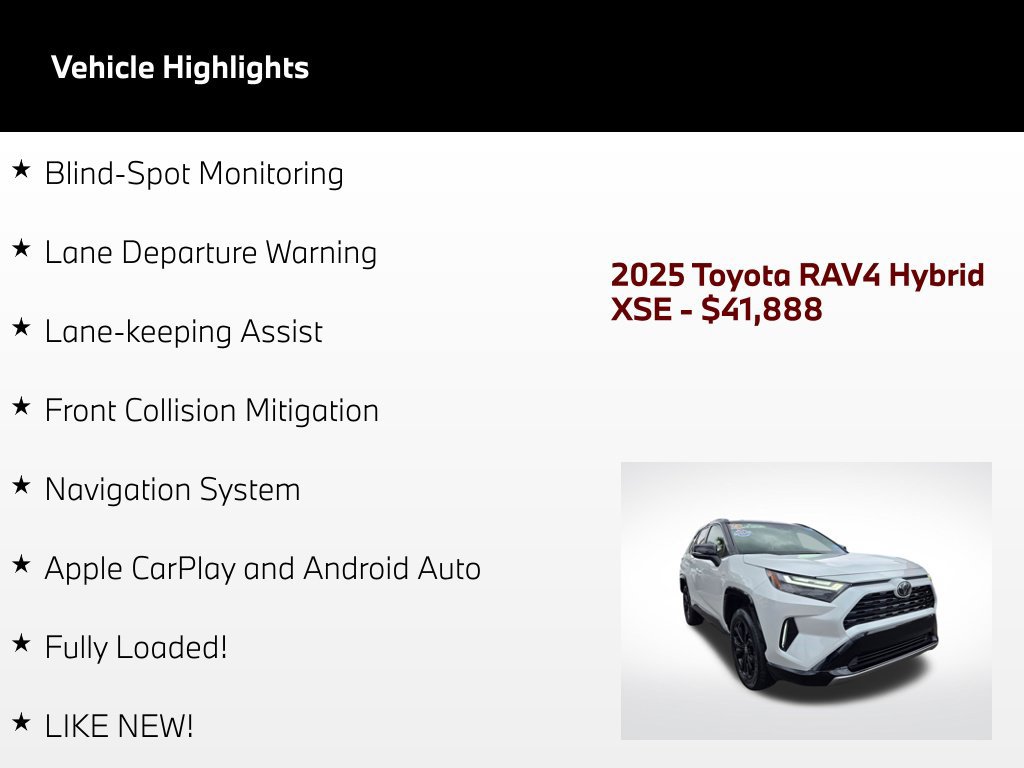 Used 2025 Toyota RAV4 XSE AWD/4WD image 52