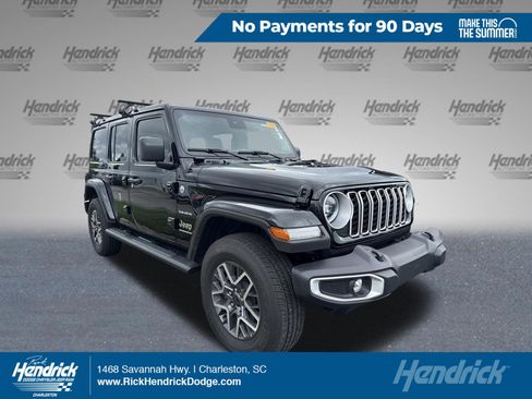 Used 2024 Jeep Wrangler Unlimited Sahara w/ Safety Group AWD/4WD image 1