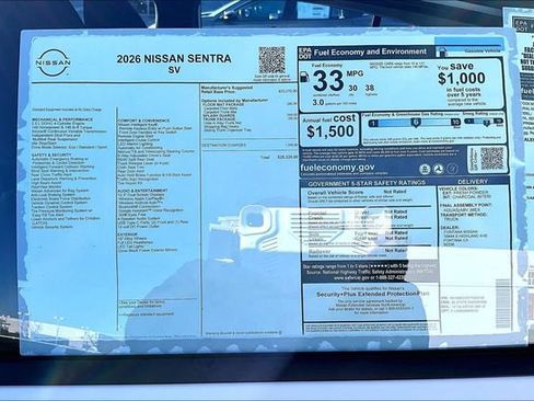 New 2026 Nissan Sentra SV image 12