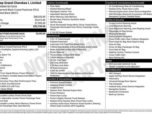 New 2026 Jeep Grand Cherokee L Limited w/ Limited Altitude Package AWD/4WD image 2
