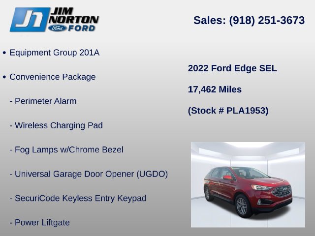 Certified 2022 Ford Edge SEL w/ Convenience Package AWD/4WD image 8