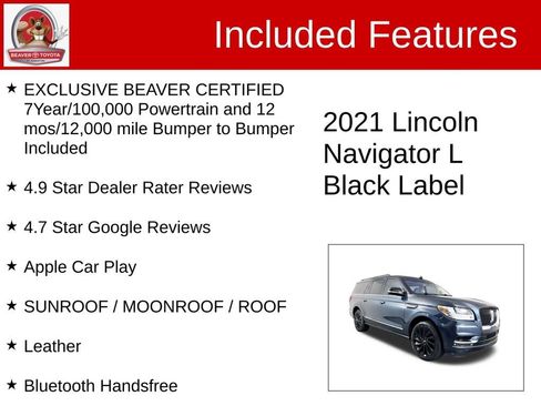 Used 2021 Lincoln Navigator L Black Label w/ Special Edition Package image 4