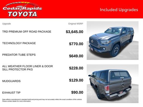 Certified 2020 Toyota Tacoma TRD Off-Road w/ TRD Premium Off Road Package AWD/4WD image 7