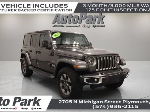 Certified 2018 Jeep Wrangler Unlimited Sahara AWD/4WD image 1