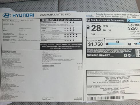 New 2026 Hyundai Kona Limited FWD image 33