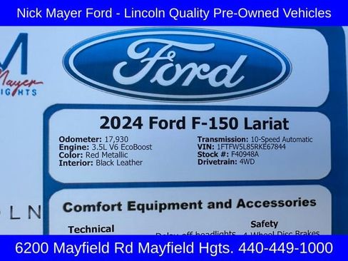 Used 2024 Ford F150 Lariat w/ Tow/Haul Package image 37
