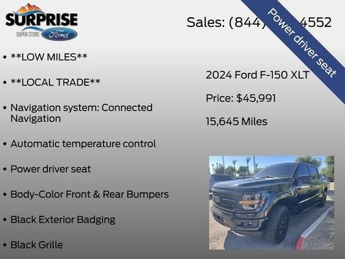 Certified 2024 Ford F150 XLT w/ XLT Black Appearance Package AWD/4WD image 17