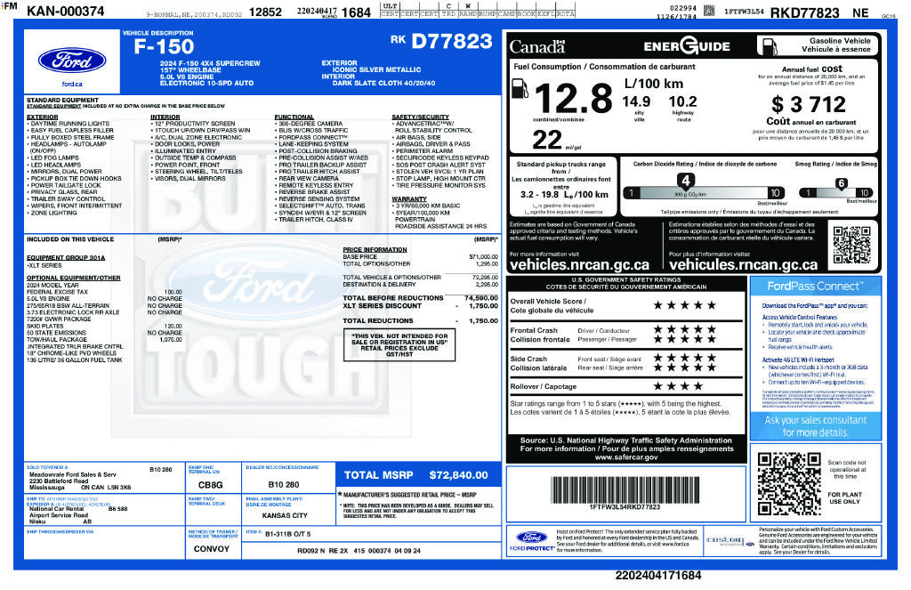 Used 2024 Ford F150 XLT w/ Tow/Haul Package AWD/4WD image 33