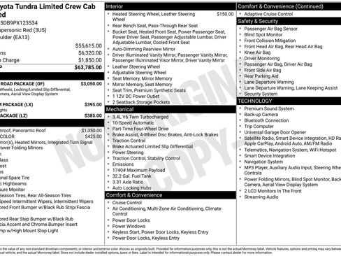 Used 2023 Toyota Tundra Limited w/ TRD Off-Road Package AWD/4WD image 28
