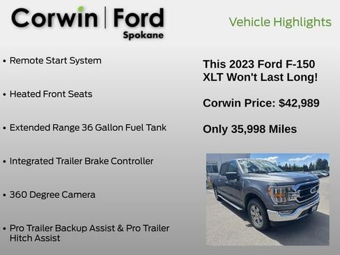 Used 2023 Ford F150 XLT w/ Equipment Group 302A High AWD/4WD image 11