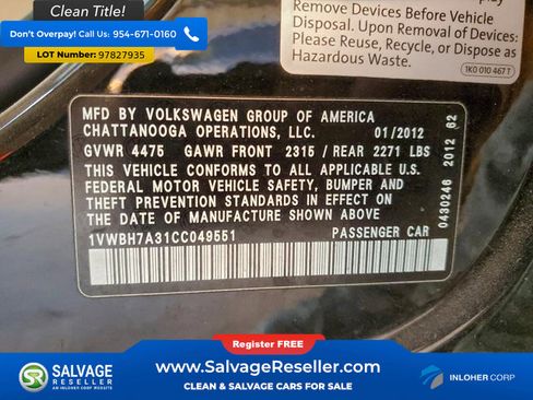 Used 2012 Volkswagen Passat 2.5 SE image 16