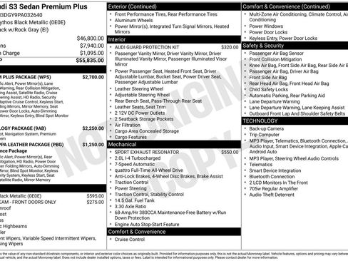 Used 2023 Audi S3 Premium Plus w/ Premium Plus Package AWD/4WD image 36