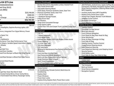 Certified 2025 Kia K4 GT-Line FWD image 34