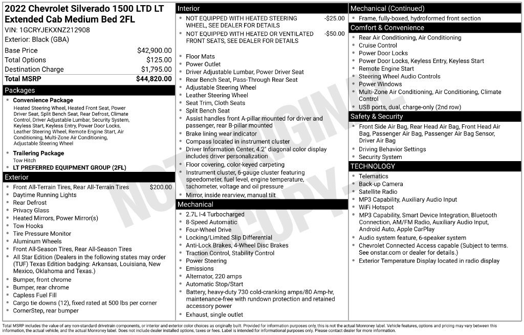 Used 2022 Chevrolet Silverado 1500 LT AWD/4WD image 30