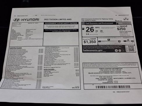 Used 2022 Hyundai Tucson Limited w/ Cargo Package AWD/4WD image 9