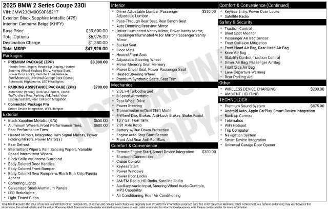 Certified 2025 BMW 230i Coupe w/ Premium Package RWD image 46