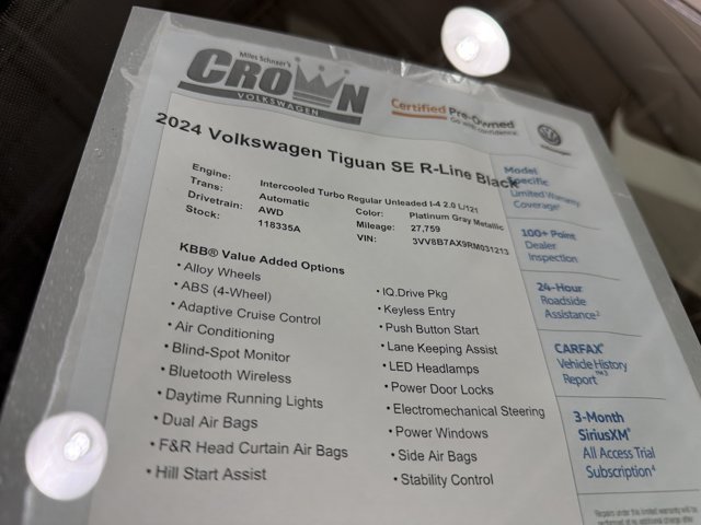 Certified 2024 Volkswagen Tiguan SE R-Line AWD/4WD image 39